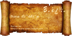 Buna Ádám névjegykártya